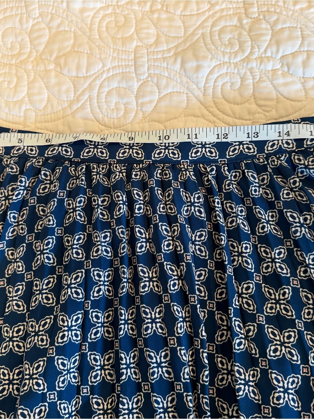NWT J. Crew Navy and White Pleated Skater Mini Skirt size 12 - Picture 7 of 7